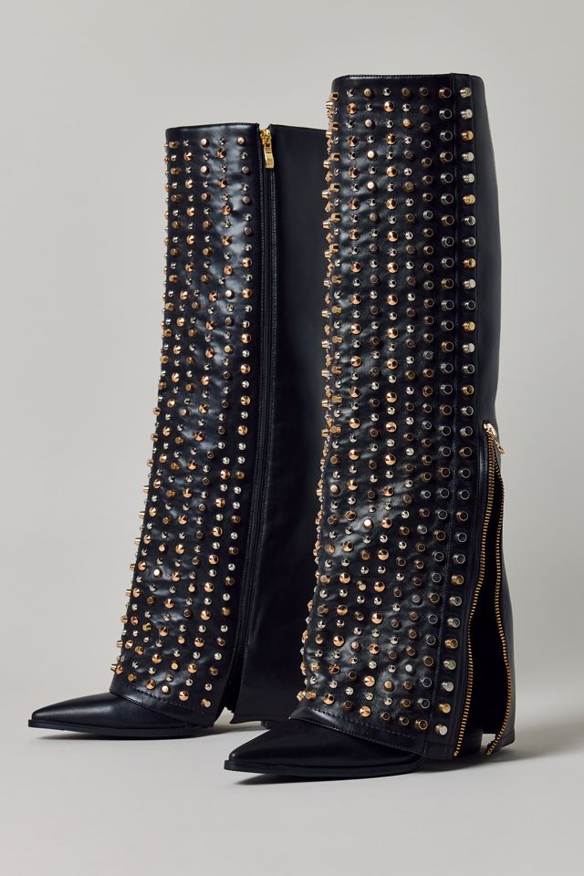 Azalea Wang Agustue Studded Knee-High Boots #1