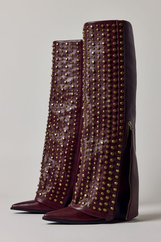Azalea Wang Agustue Studded Knee-High Boots #1