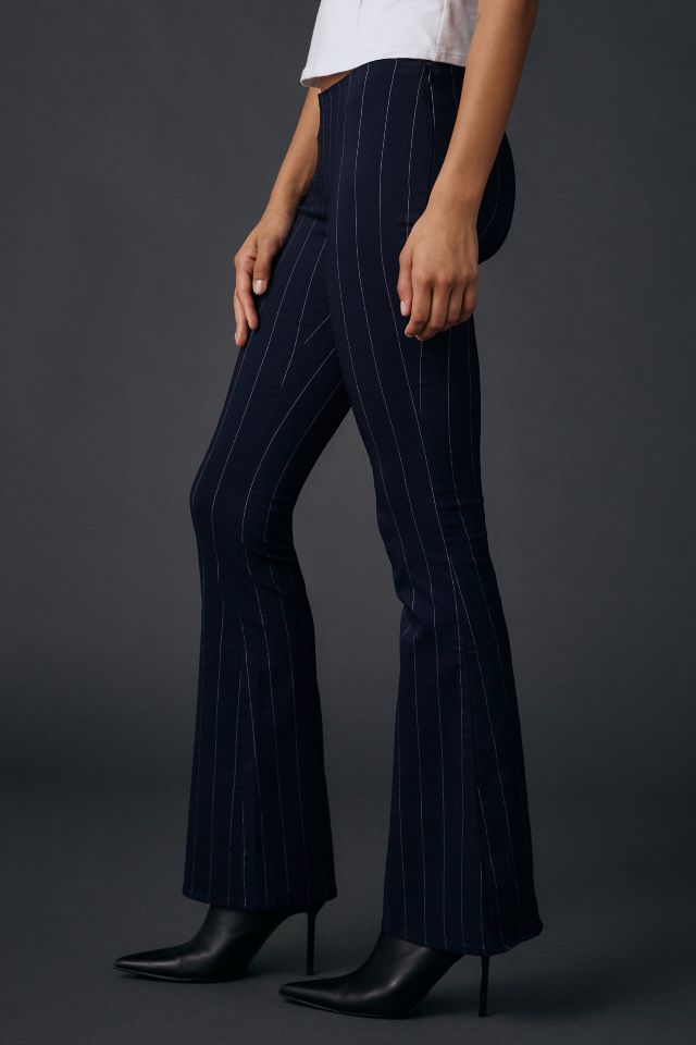 UO Hailey Pinstripe Stretch Pull-On Low-Rise Flare Pant #3