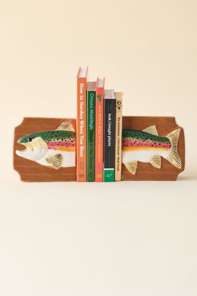 Mounted Fish Ceramic Bookend Set Product Page