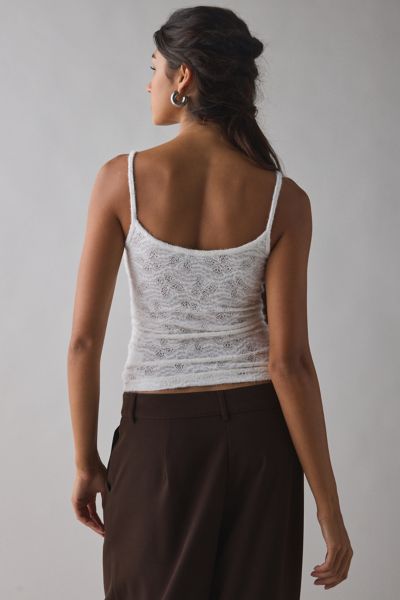 Lioness Tidal Butterfly Lace Scoop Neck Cropped Cami