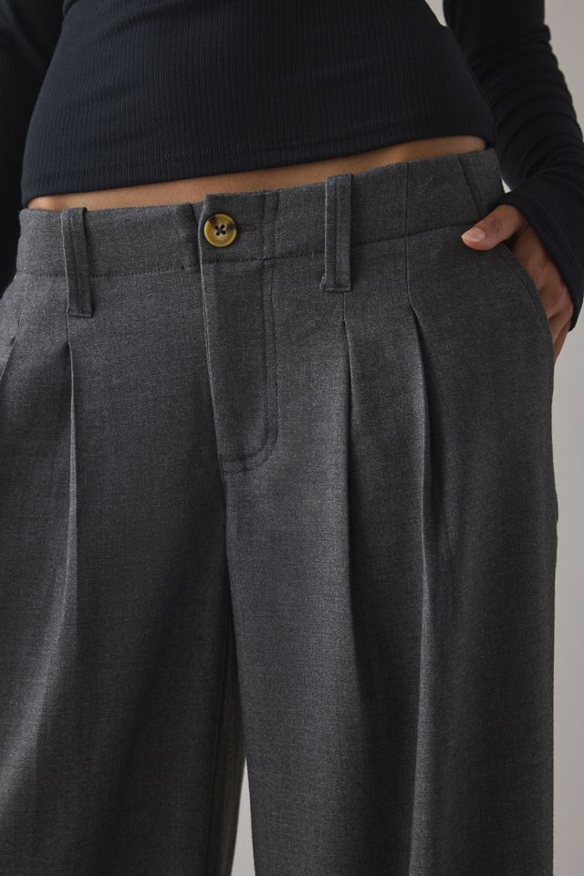 UO Cozy Twill Pleated Wide Leg Trouser #2