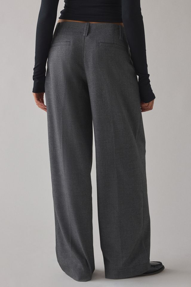 UO Cozy Twill Pleated Wide Leg Trouser #4