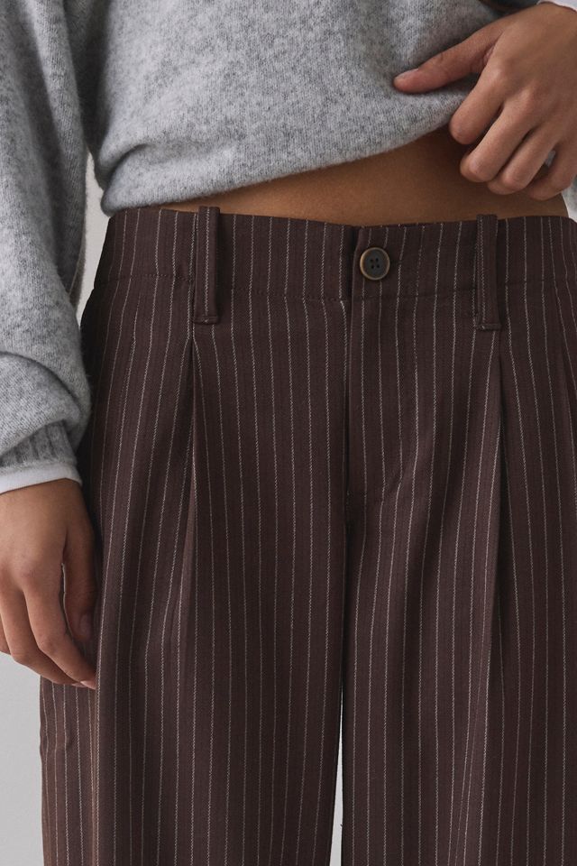 UO Cozy Twill Pleated Wide Leg Trouser #2