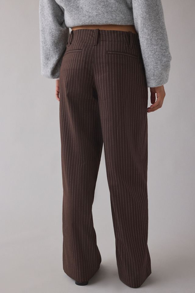 UO Cozy Twill Pleated Wide Leg Trouser #3