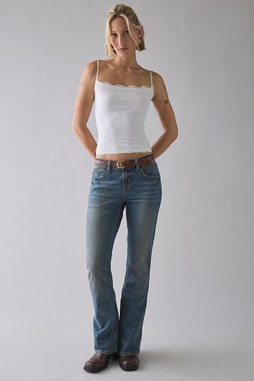 Out From Under Sally Square Neck Seamless Knit Henley Tee