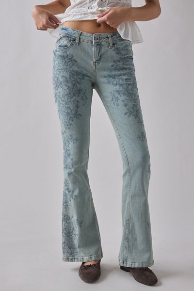 BDG Brooke Printed Low-Rise Flare Jean