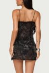 Edikted Romey Beaded Chiffon Mini Dress