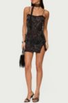 Edikted Romey Beaded Chiffon Mini Dress