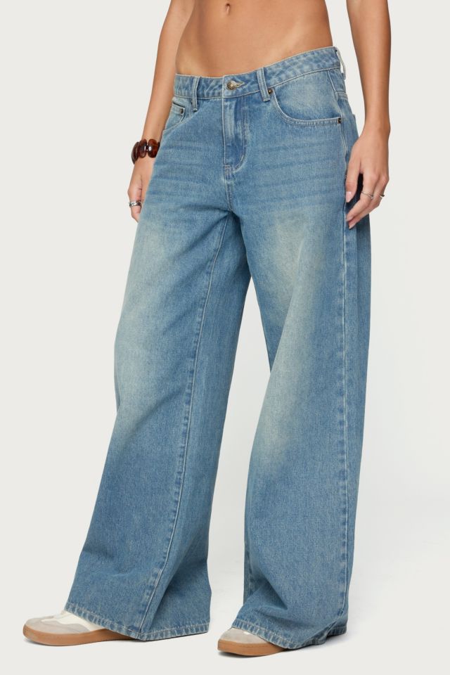 Edikted Graphic Vintage Washed Low Rise Jeans #2
