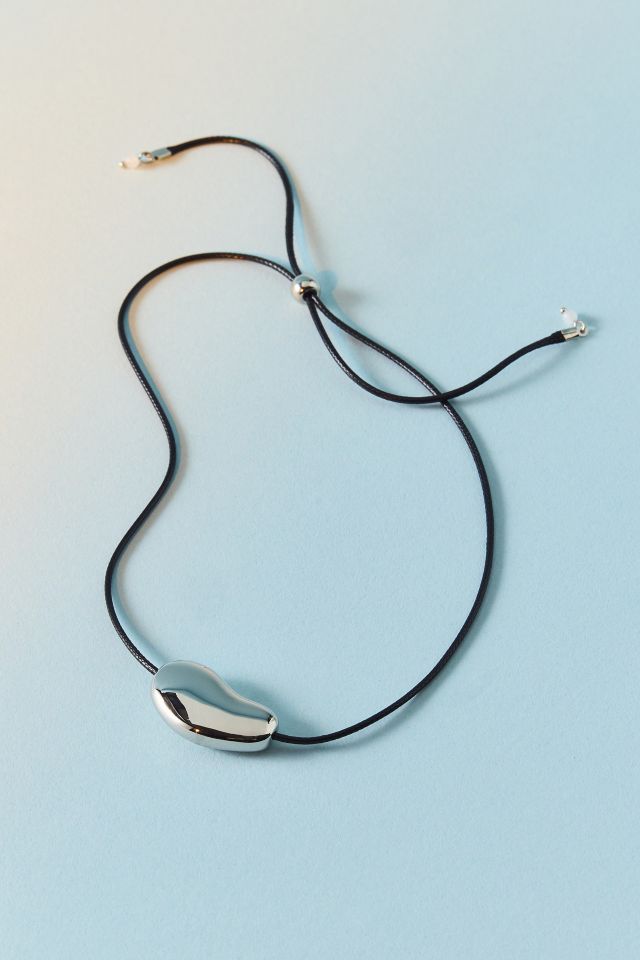 Collier cordon avec pendentif en métal Chicago #1