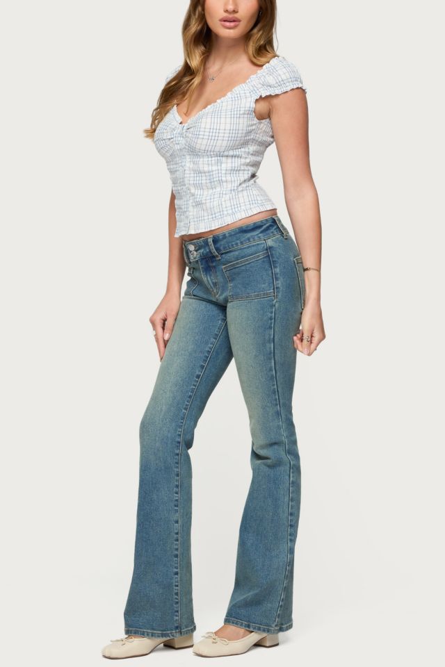 Edikted Dolsy Plaid Button Up Top #1