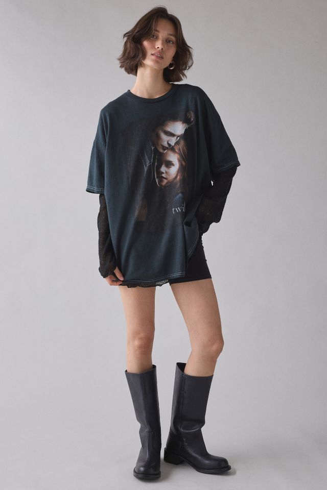 Twilight Graphic Oversized T-Shirt Dress #2