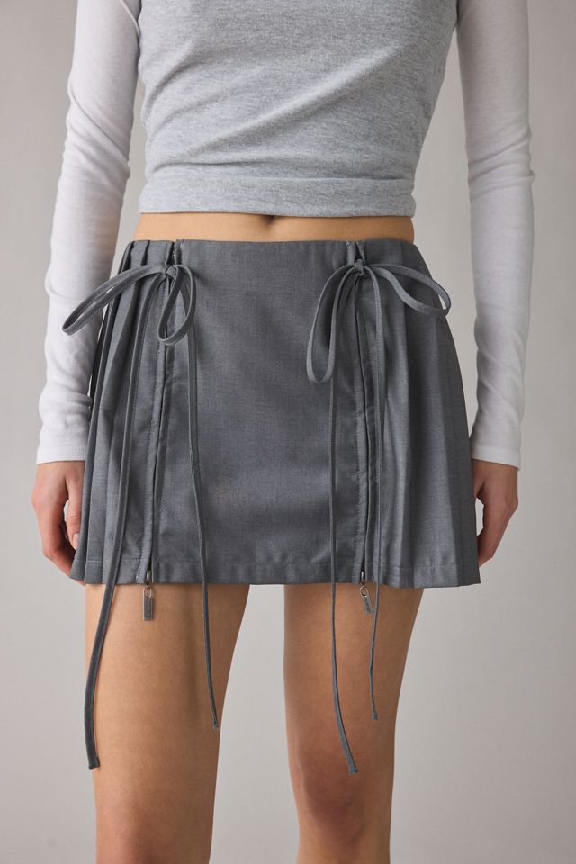 Daisy Street Elodie Tie-Front Pleated Mini Skirt | Urban Outfitters