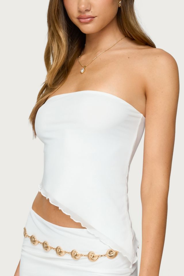 Edikted Vivi Mesh Asymmetric Tube Top #1