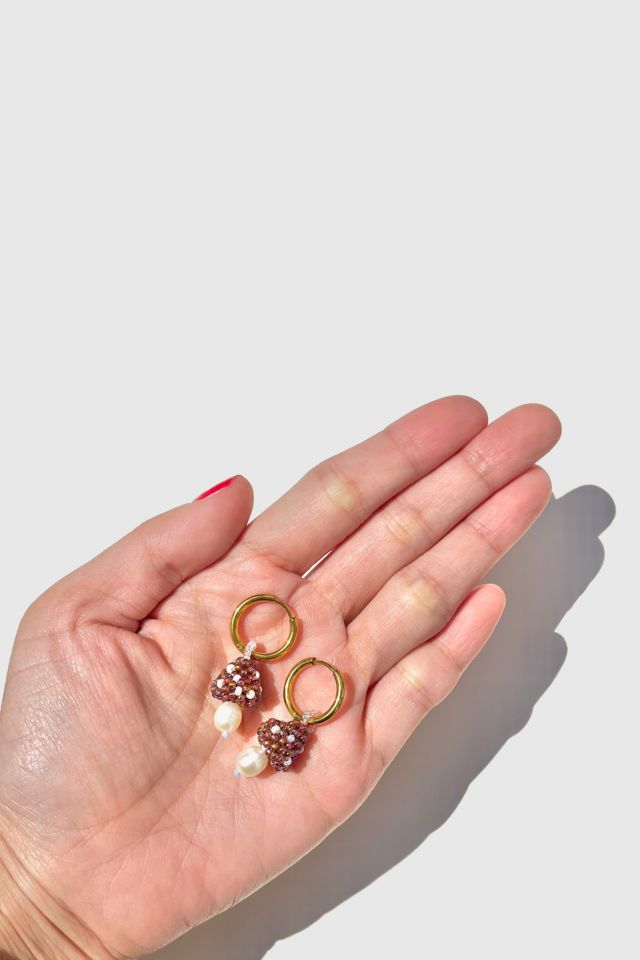 Dream Song Beaded Mushroom Earrings #2