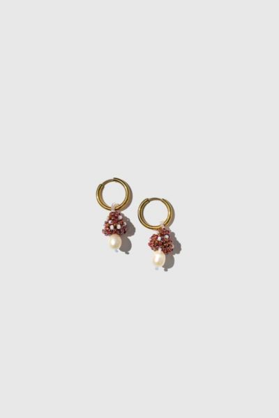 Dream Song Beaded Mushroom Earrings