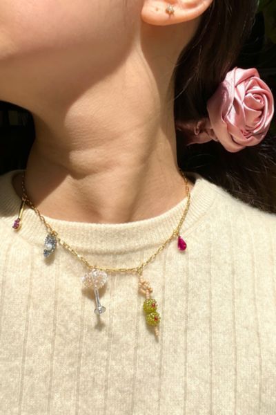 Dream Song Beaded Cocktail Charm Necklace