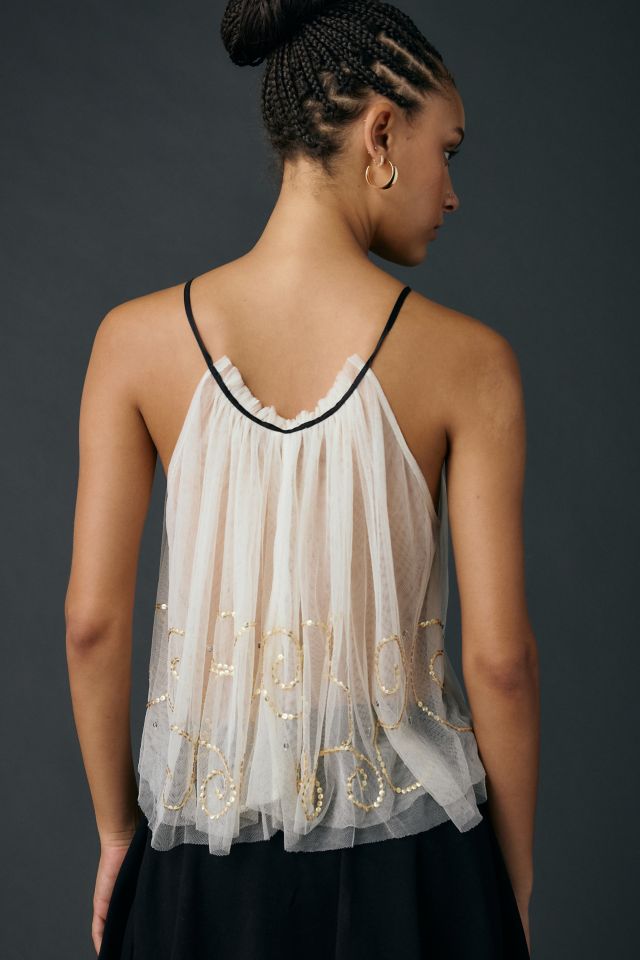 Kimchi Blue Bright Eyes Sequin Embellished Sheer Mesh Cami #3