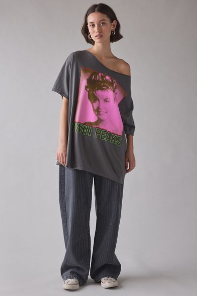 Twin Peaks Graphic Off-The-Shoulder T-Shirt Dress