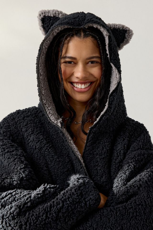 Out From Under Cloud Nine Reversible Fleece Hooded Teddy Jacket #1