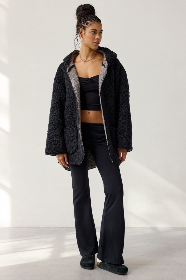 Out From Under Cloud Nine Reversible Fleece Hooded Teddy Jacket #3