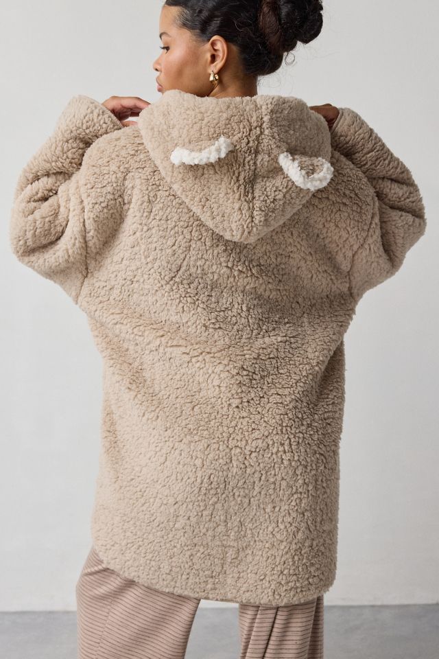 Out From Under Cloud Nine Reversible Fleece Hooded Teddy Jacket #2