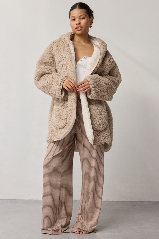 Out From Under Cloud Nine Reversible Fleece Hooded Teddy Jacket #3
