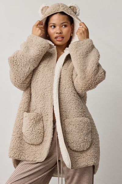 Out From Under Cloud Nine Reversible Fleece Hooded Teddy Jacket