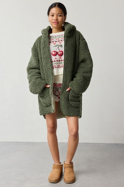 Out From Under Cloud Nine Reversible Fleece Hooded Teddy Jacket
