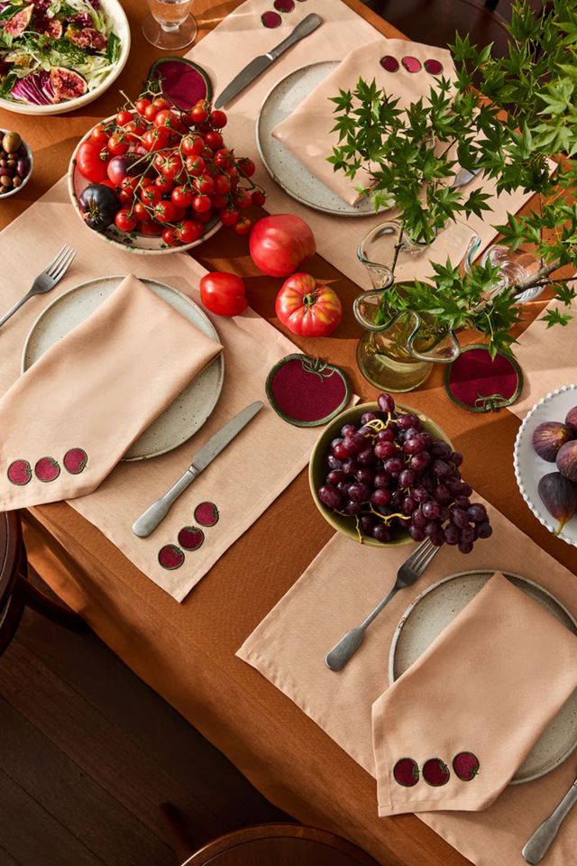 Bed Threads French Flax Linen Les Fruits Placemat Set #3