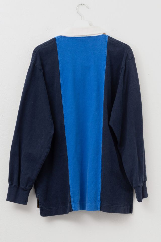 Vintage Y2K Nautica Blue Two Tone Long Sleeve Rugby Shirt #2