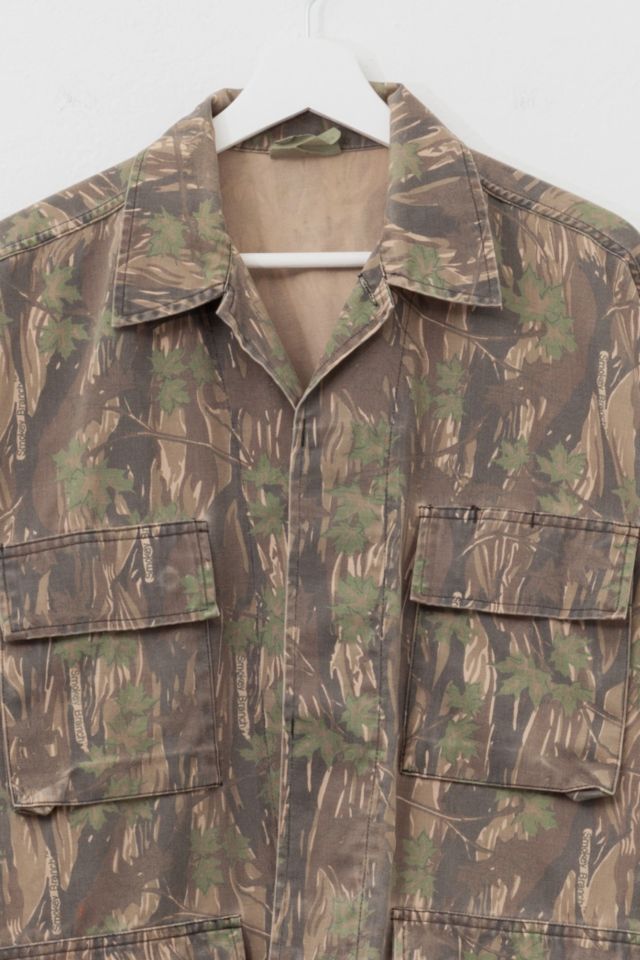 Vintage 1990s Distressed Smokey Branch Camouflage Chore Jacket #1