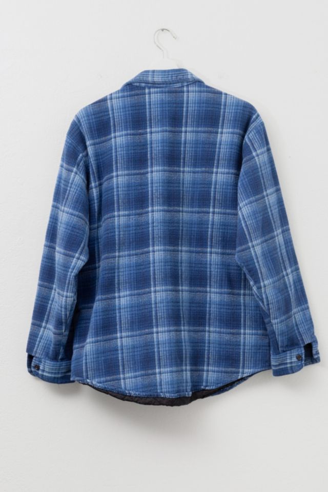 Vintage Y2K Blue Plaid Thermal Lined Button Up Work Shirt #2