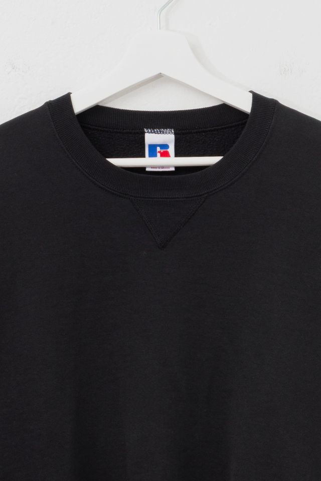 Vintage 1990s Russell Athletic Black V-Stitch Crewneck Sweatshirt #1