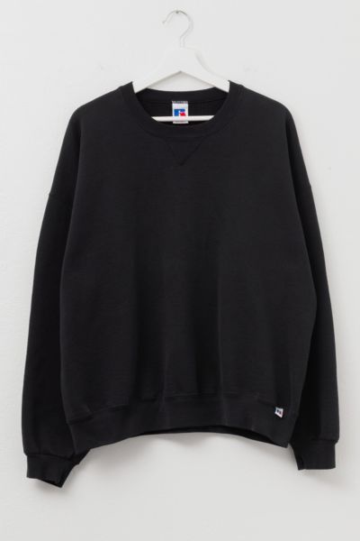 Vintage 1990s Russell Athletic Black V-Stitch Crewneck Sweatshirt