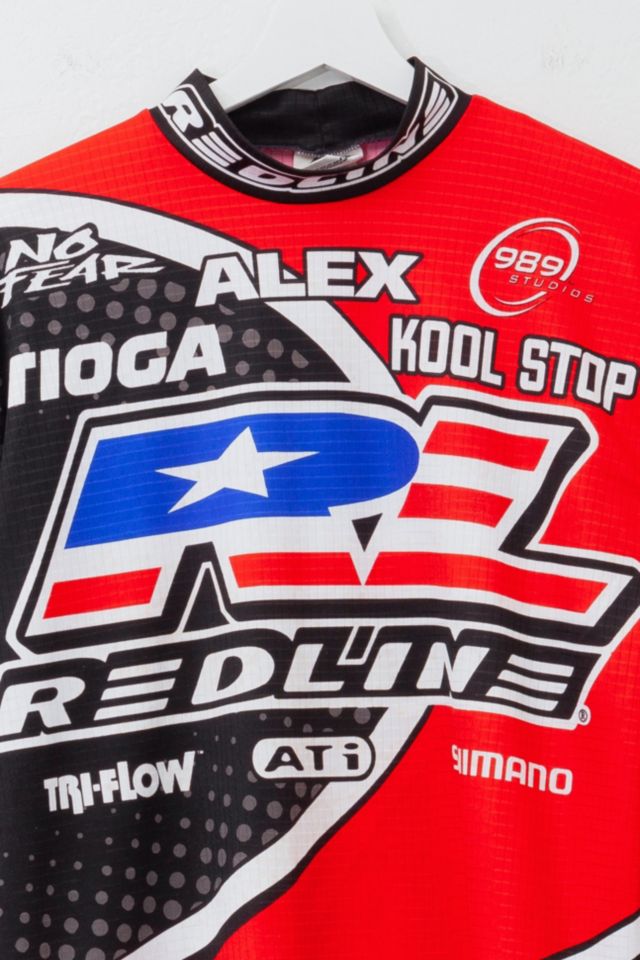 Vintage 1990s Redline All Over Print No Fear Long Sleeve BMX Jersey #1
