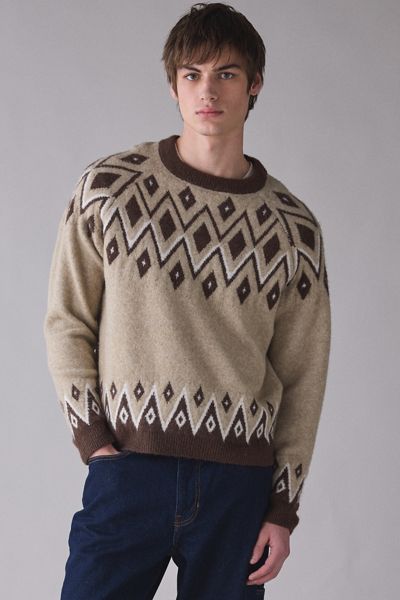 UO Hudson Fair Isle Crew Neck Sweater | Urban Outfitters