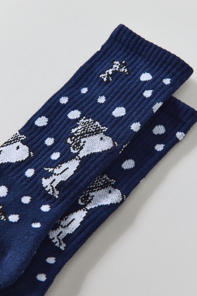 Peanuts Snoopy Snowflake Crew Sock #1