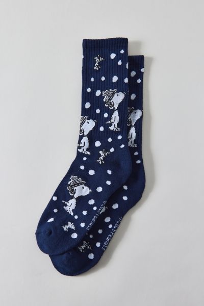 Peanuts Snoopy Snowflake Crew Sock