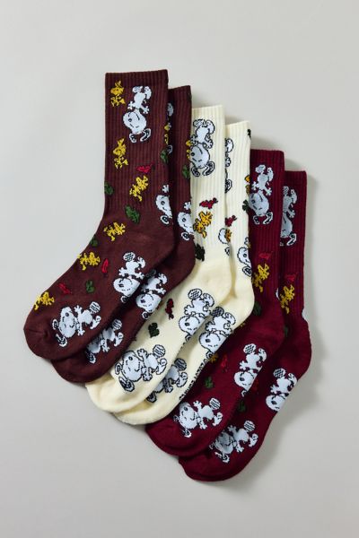 Peanuts Snoopy Sweater Weather Crew Sock 3-Pack
