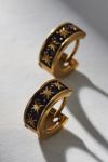 Etched Waterproof Huggie Hoop Earring