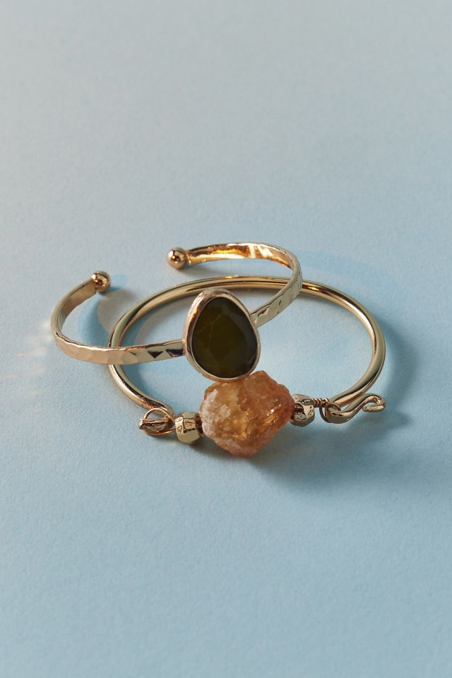 Amina Stone Cuff Bracelet Set #2