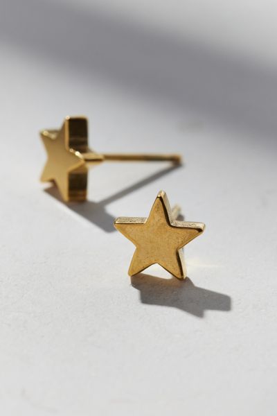 Urban Outfitters Waterproof Star Stud Earring In Gold, Men's At  In Gold