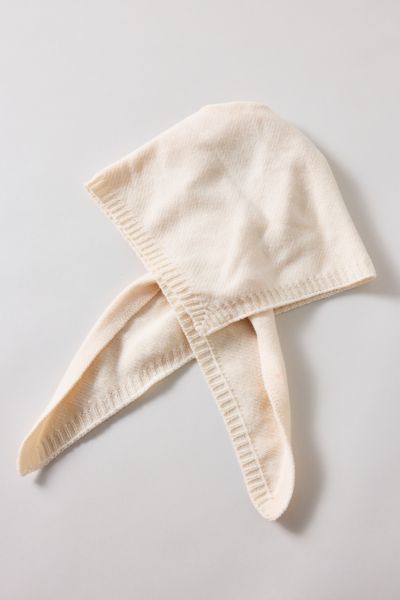 Urban Outfitters Ribbed Knit Triangle Scarf In Ivory, Women's At  In Neutral