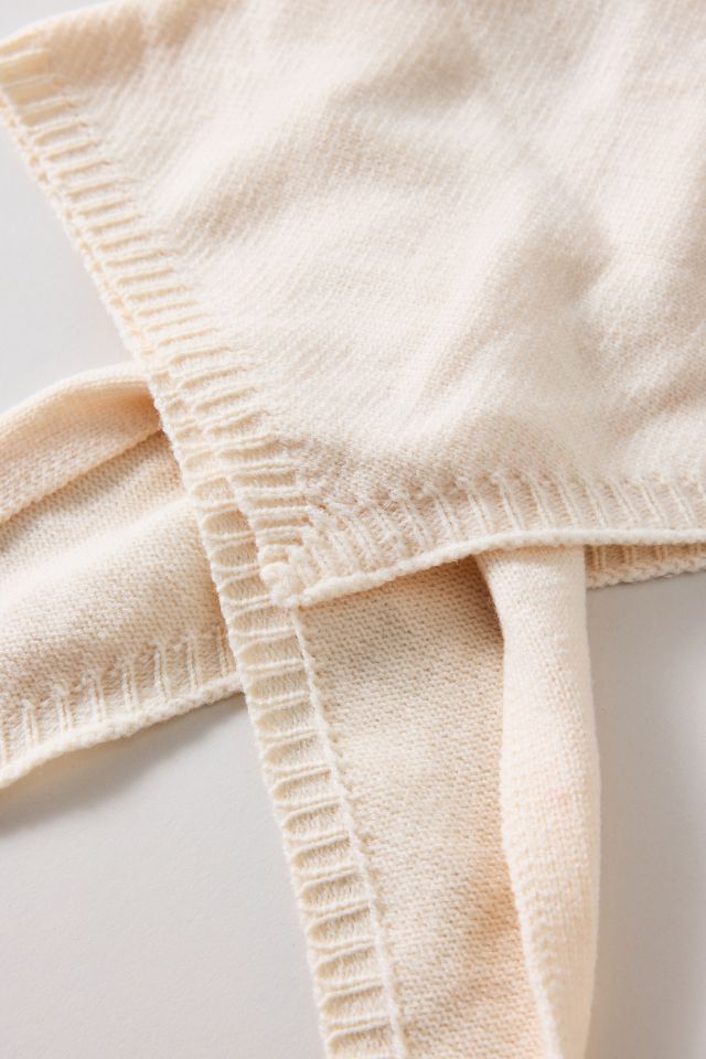 Ribbed Knit Triangle Scarf #1