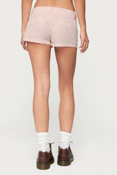 Edikted Monty Plaid Micro Shorts