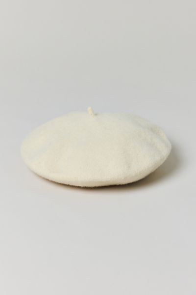 San Diego Hat Company Wool Beret In Ivory, Women's At Urban Outfitters In White