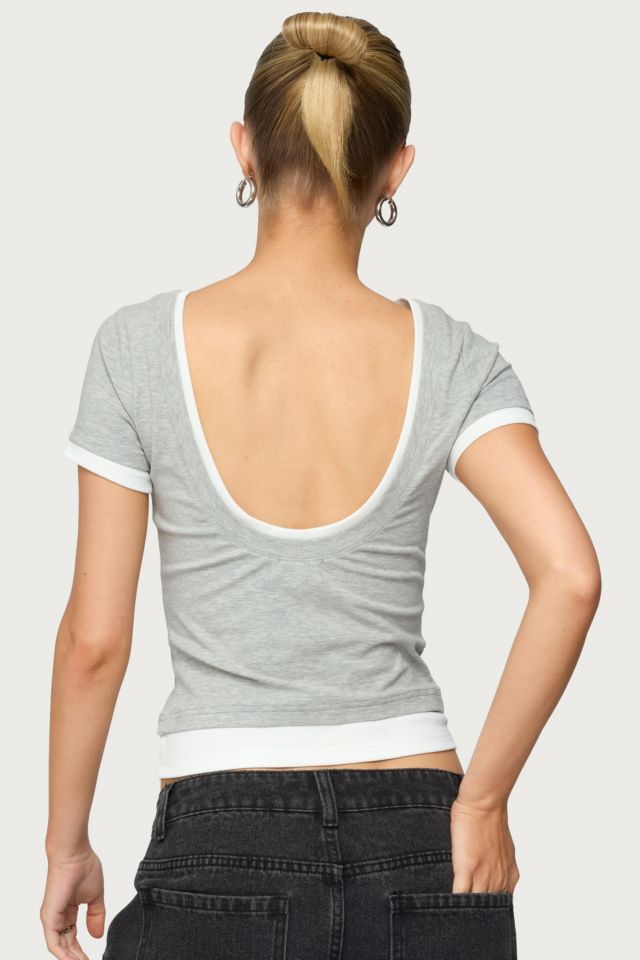 Edikted Julietta Contrast Layered T Shirt #4