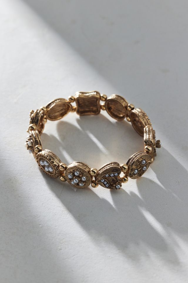 Bracelet extensible en métal antique Jude Pearl #1